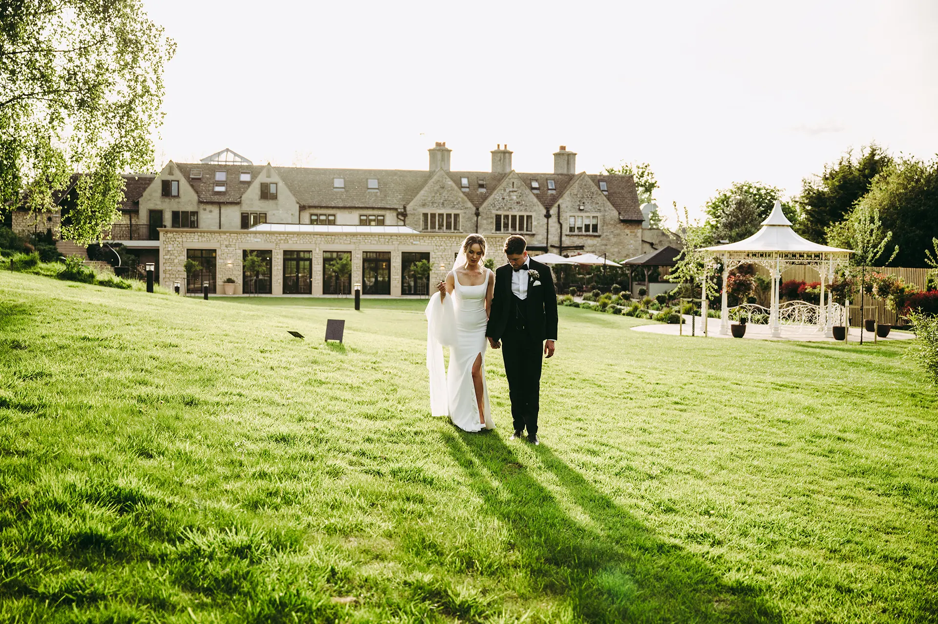 The Pear Tree Purton bride and groom grounds