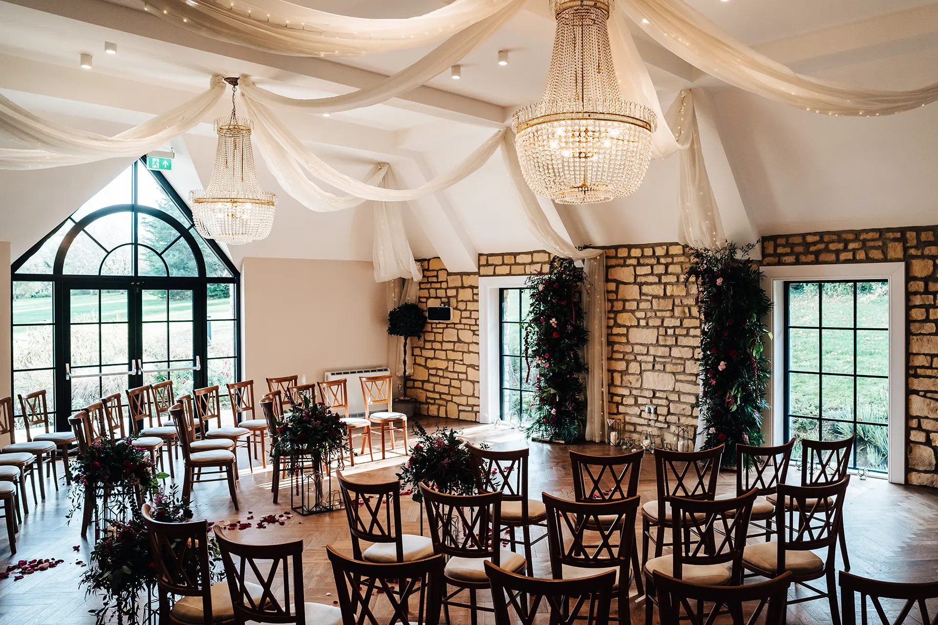 The Pear Tree Purton seasons summer blossom ceremony setup