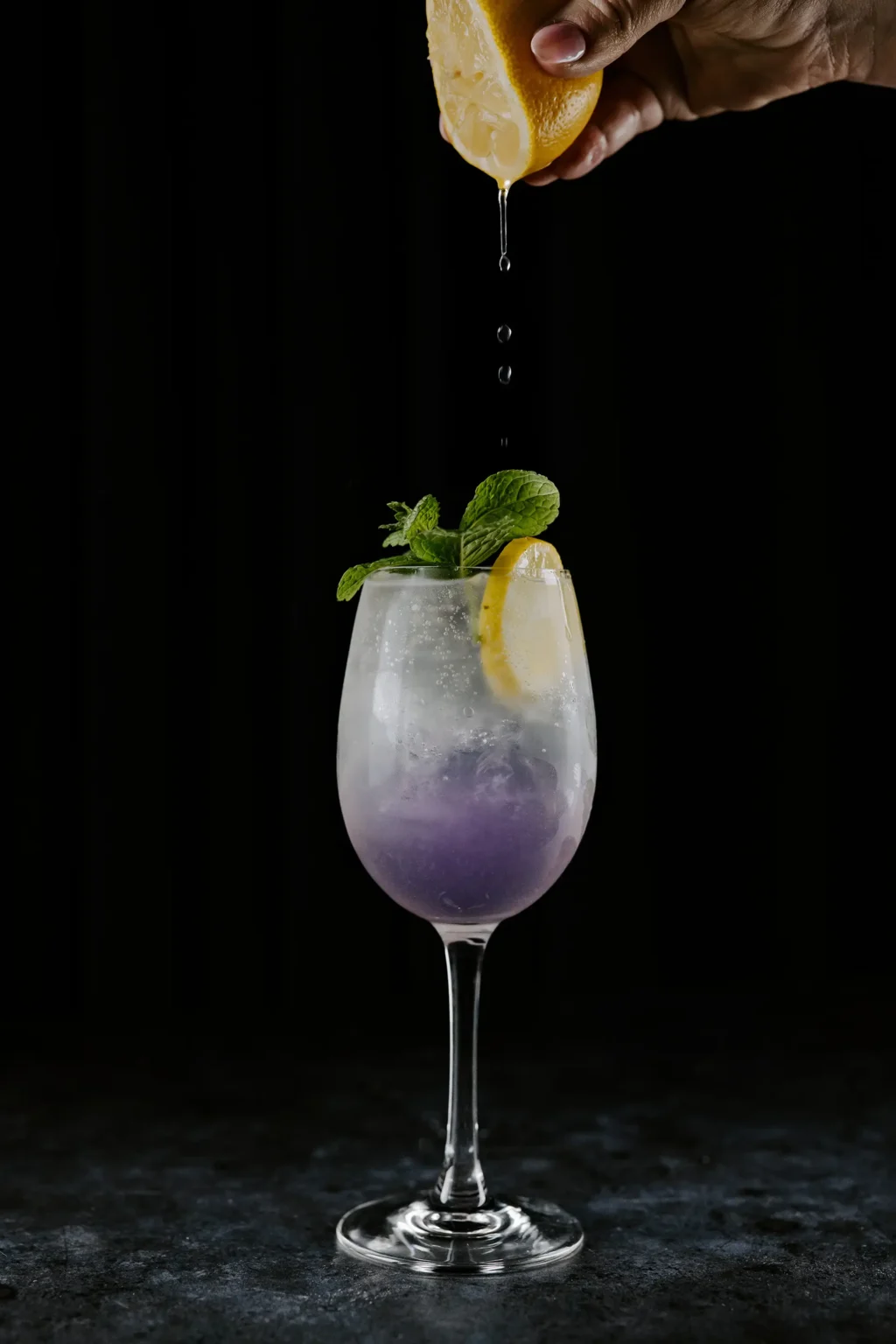 cocktails lavender tini lemon