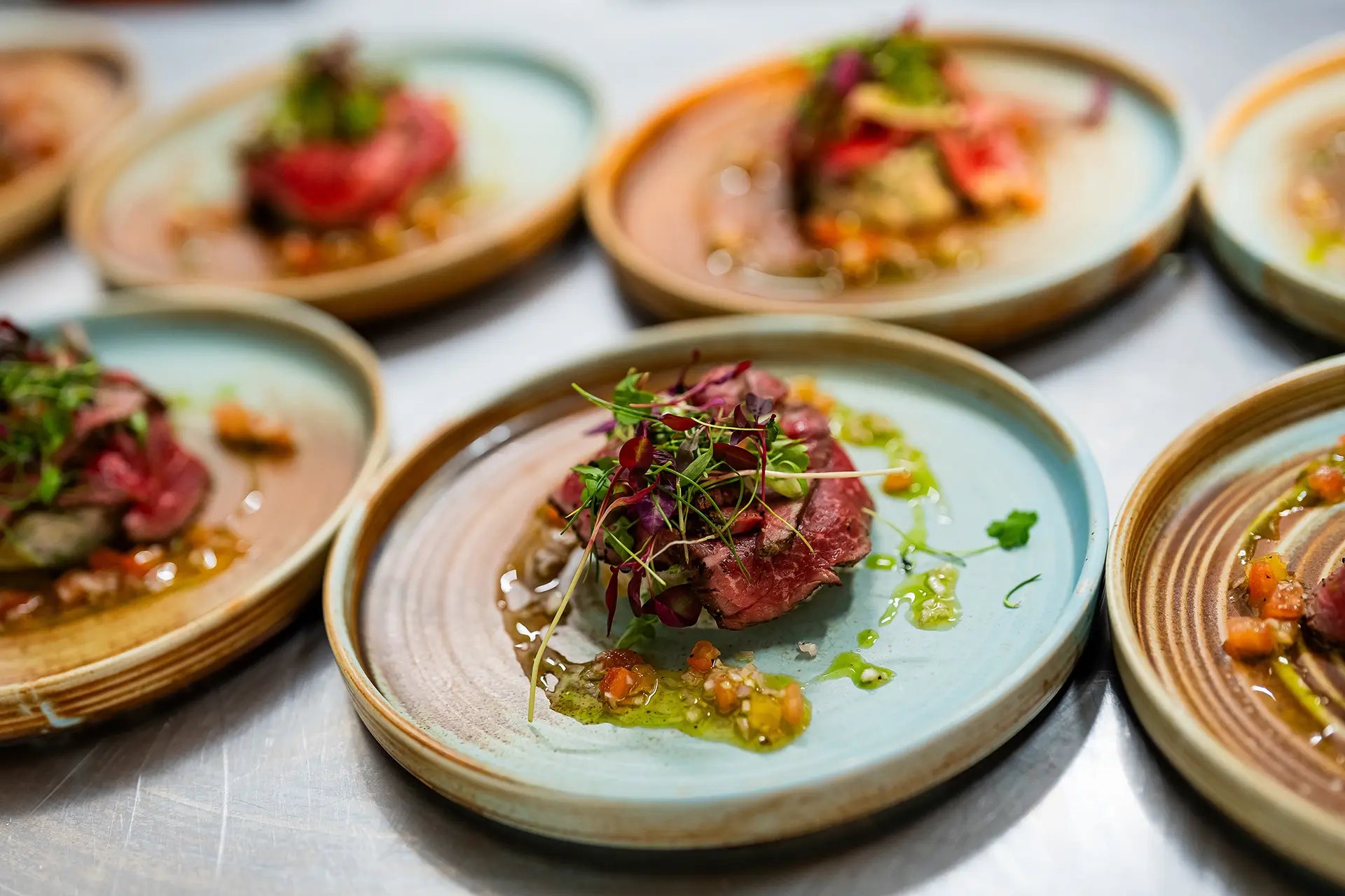 food & drink starters pass fillet of beef summer